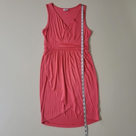 Lascana Beach Time Coral Sleeveless Surplice V-neck Tulip Hem Dress - Picture 7 of 15